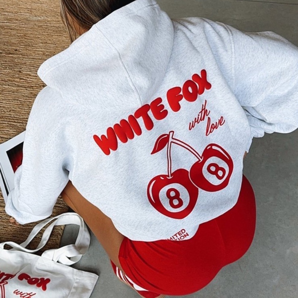 White fox boutique hoodie